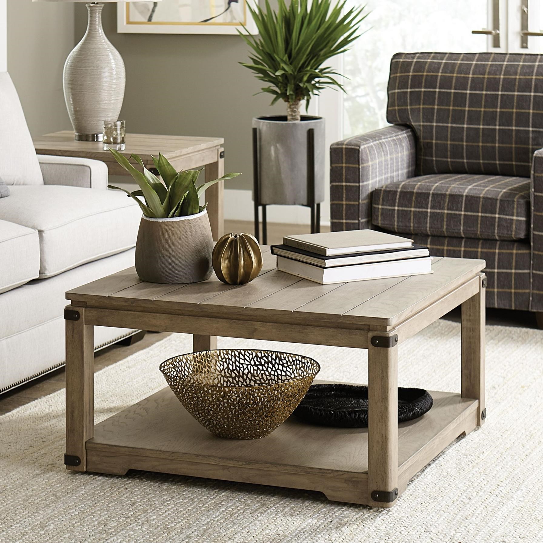 England H836 H836912 Rustic Square Cocktail Table with Removable ...